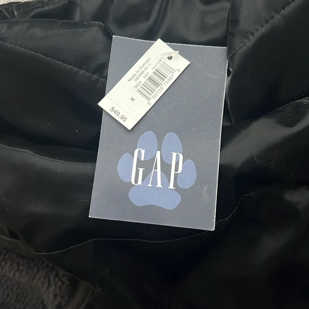 Gap Dog Coat Black Quilted Puffer Size M NWT Warm Winter Puppy Jacket
